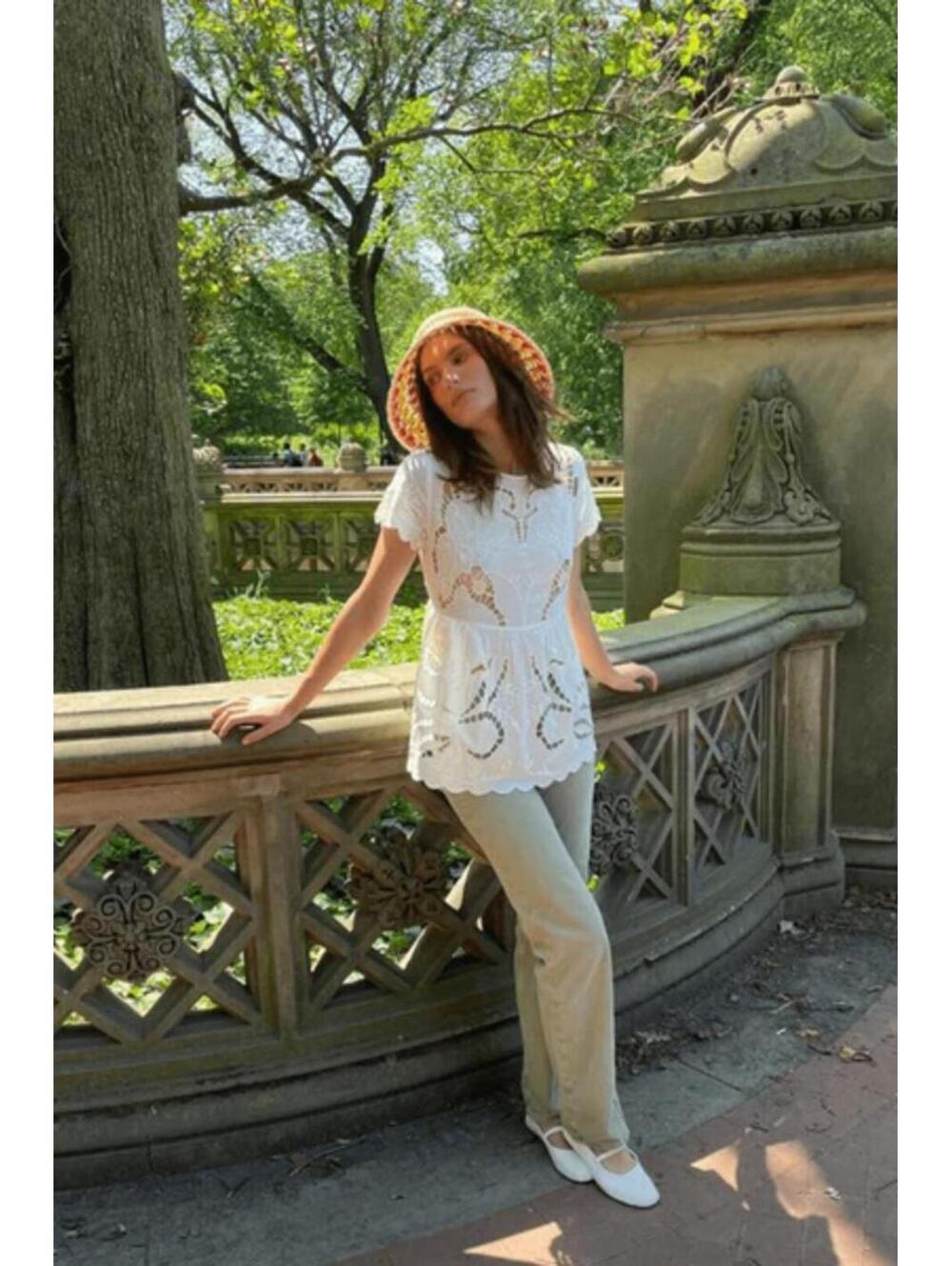 NWT Guadalupe Chloe White Blouse Women's XL - Picture 4 of 7